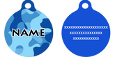 Camo Blue HD Dog ID Tag
